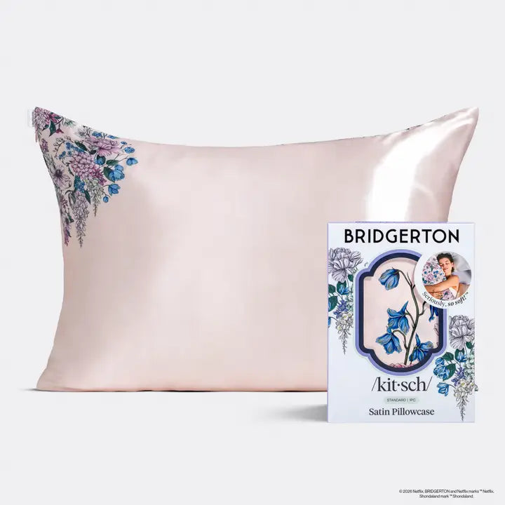 Satin Pillowcase Standard - Bridgerton Wisteria