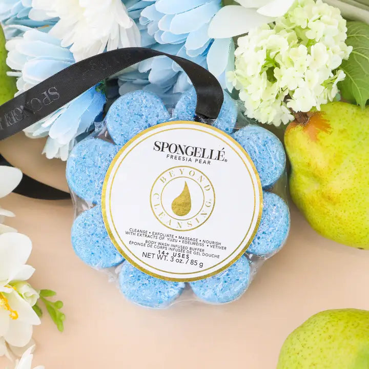 Spongelle Freesia Pear Wildflower | Soap Sponge | Soap Buffer