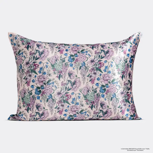 Kitsch X Bridgerton Satin Pillowcase / Toile De Blue