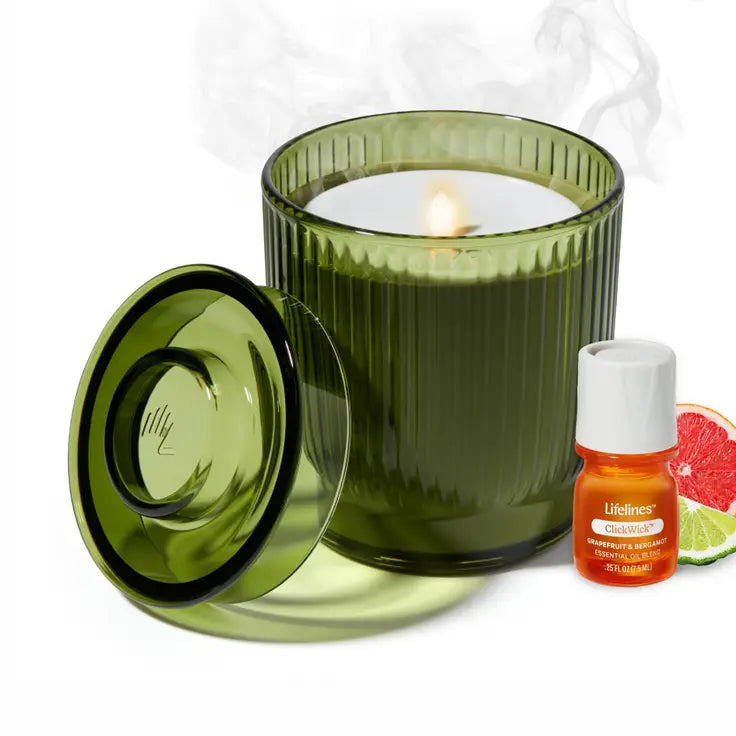 Lifelines Flameless Candle Essential Oil Diffuser (Green)