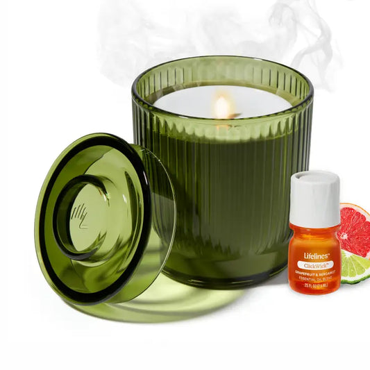 Lifelines Flameless Candle Essential Oil Diffuser (Green)