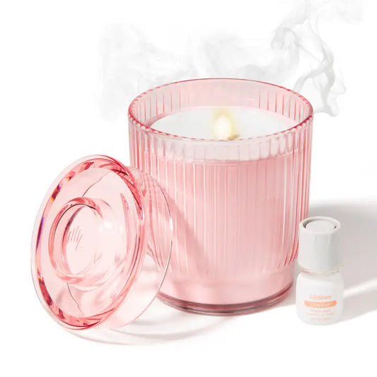 Lifelines Flameless Candle Essential Oil Diffuser-Blush