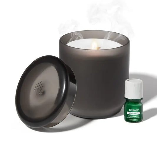 Lifelines Flameless Candle Essential Oil Diffuser (Smoke Gray)