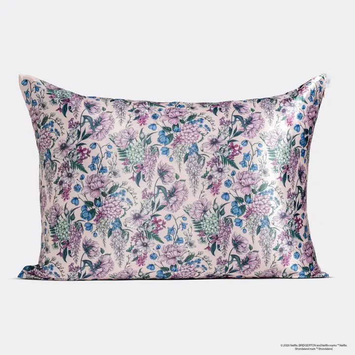 Satin Pillowcase Standard - Bridgerton Wisteria